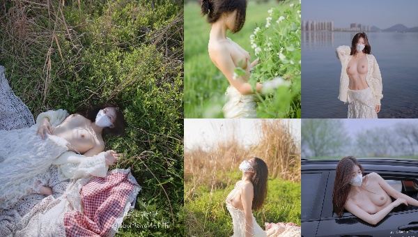 幫我在草地上拍一組寫真，然後直接上她
