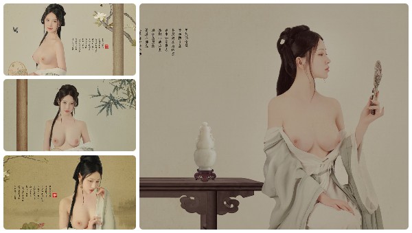 如畫般美麗的中國美女色情照